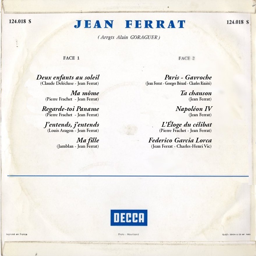 pochette du disque vinyle 2 enfants au soleil verso