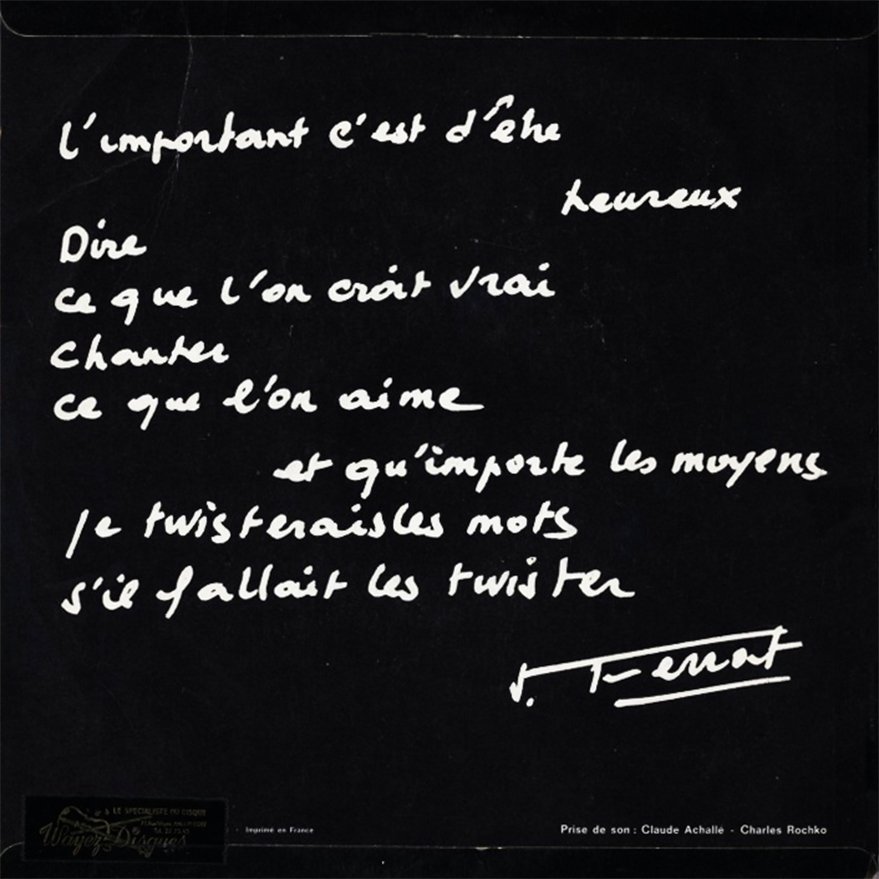 pochette du disque vinyle nuit et brouillard version 1963 verso