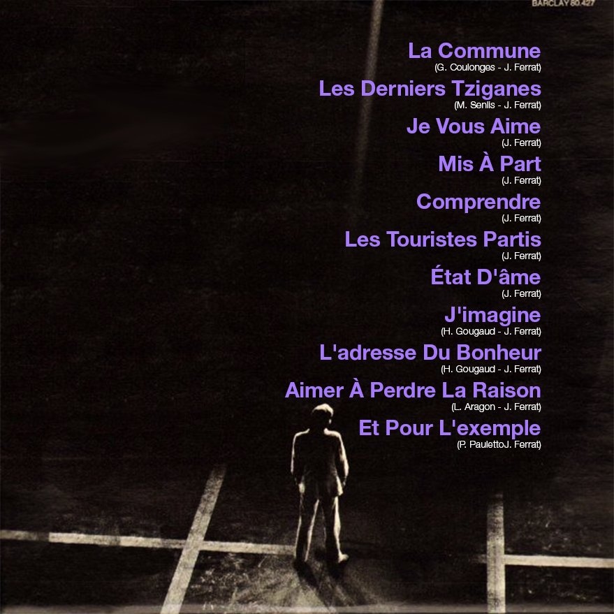 pochette du disque vinyle la commune verso